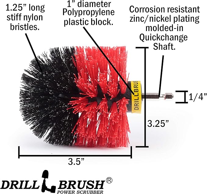 Outdoor Cleaning Supplies - Garden Scrubbing Tool - Patio Scrubbing Brush - Deck Cleaning - Bird Bath Cleaner - Garden Statues - Concrete Scrub Brush - Headstone Restoration Kit