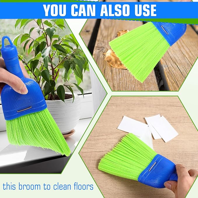 Whisk Broom Hand Brush Fiber Outdoor Car Broom with Hang Hole Durable Bristles Whisks Away Dirt Debris for Cleaning Inddoor Porches Floors Decks Driveways Dirt Dust