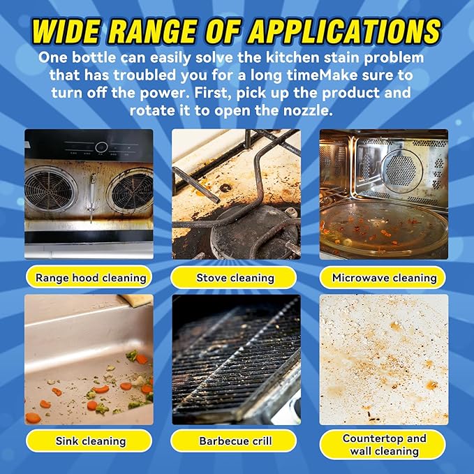 Heavy Duty Stove and Oven Cleaner Kit, Includes Cleaning Tool, Razor, Scraper and 1 Pad to Remove Tough Stains - Use on Gas, Electric, Ceramic Surfaces, 4 Piece (16.9, Fluid Ounces)