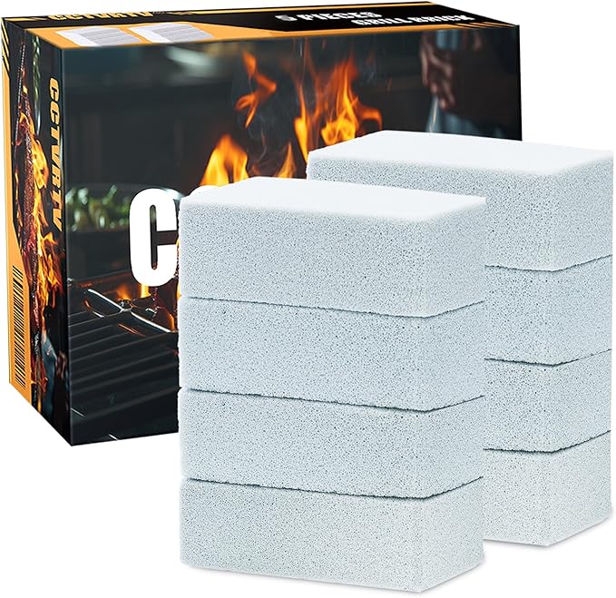 Heavy Duty Grill Cleaner, Grill Cleaning Bricks, Pumice Griddle Cleaning Stone for Removing Stains from BBQ, Swimming Pool, Sink (8 Pack)
