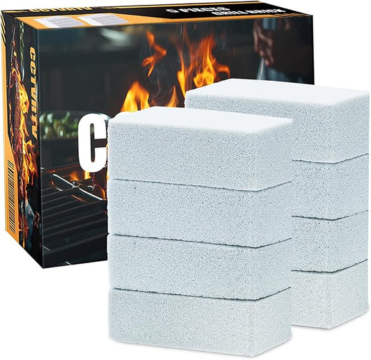Heavy Duty Grill Cleaner, Grill Cleaning Bricks, Pumice Griddle Cleaning Stone for Removing Stains from BBQ, Swimming Pool, Sink (8 Pack)