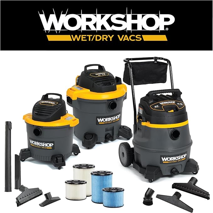 WORKSHOP Wet/Dry Vacs Shop Vacuum Accessories WS12501A Dusting Brush Attachment for Wet Dry Vacuum Cleaners, Fits 1-1/4-inch Extension Wands and Hoses