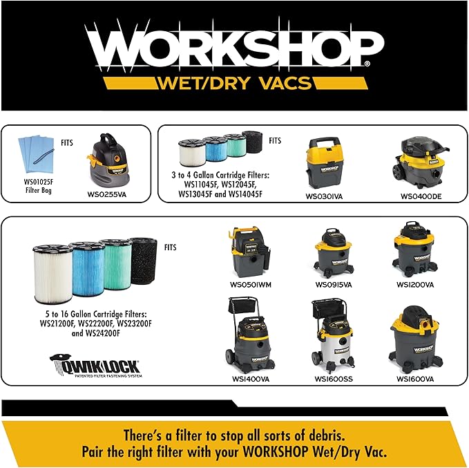 WORKSHOP Wet/Dry Vacs Shop Vacuum Accessories WS12501A Dusting Brush Attachment for Wet Dry Vacuum Cleaners, Fits 1-1/4-inch Extension Wands and Hoses