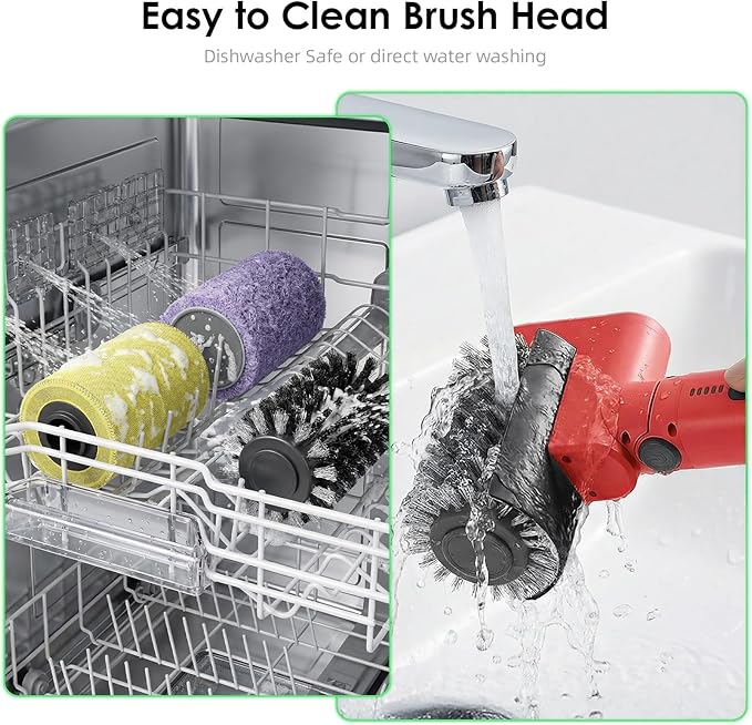 Electric BBQ Grill Brush Rechargeable, 3 Powerful Speed Rechargeable Electric Grill Brush for Outdoor Grill, 90° Adjustable, Stainless Steel Rotary Brush Head, Automatic Grill Cleaning Brush
