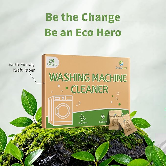 Washing Machine Cleaner Tablets 24 Pack, Washer Machine Cleaner Tablets For HE Front Loader & Top Load Washer