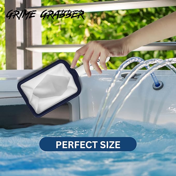 Hot Tub Skimmer - Fine Mesh Hot Tub Net, Durable and Lightweight, Ideal Small Fish Net for Spa and Hot Tub Owners, Efficient Debris Removal Tool (1 Net)