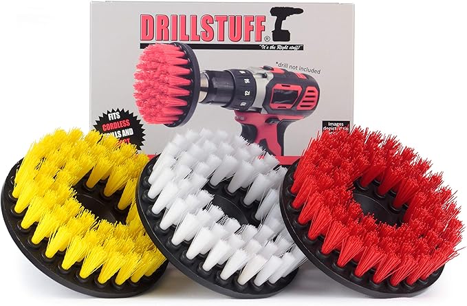 Cleaning Supplies - Drill Brush - Leather Cleaner - Shower Door - Upholstery - Carpet - Bathroom Accessories - Shower Cleaner - Bathtub - Tile - Outdoor - Scrub Brush - Garden - Bird Bath - Granite