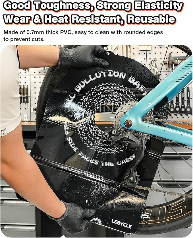 Bike Disc Brake Cover, Foldable Grime Guard for Bicycle Cleaning, Prevents Oil & Dirt Splash, Easy Storage & Corrosion Protection for MTB & Road Bikes