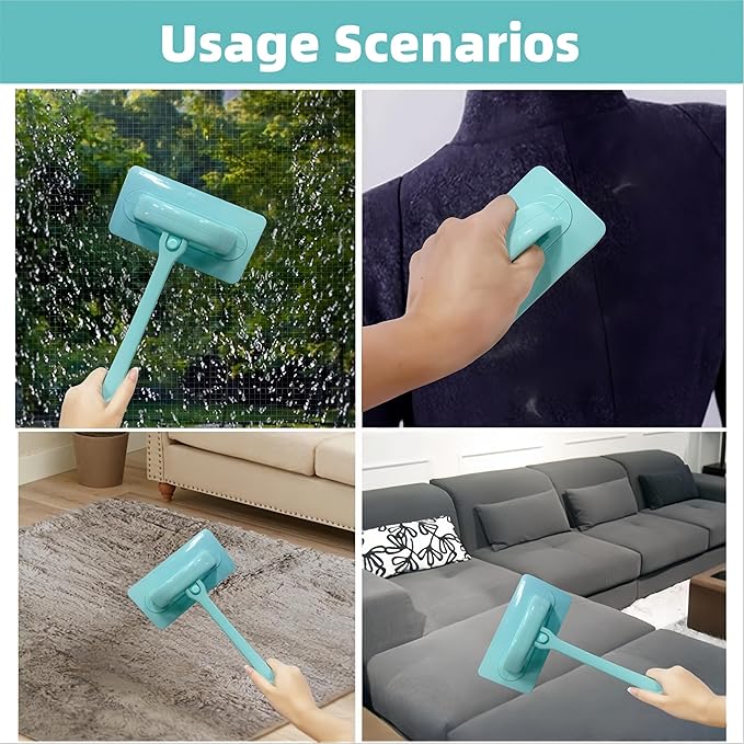 5 Pack Window Cleaning Brush Tool Kit, Dry and Wet Use Window Mesh Screen Cleaner, Detachable Handle, Multi-Functional Window Track Cleaning Brush for Window Sills and Grooves