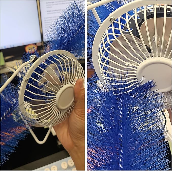 2 Pcs Zylphion Fan Cleaning Brush, Bendable Fan Cleaner Flexible Small Space Crevice Cleaning Tool Duster for Box Fan, Floor Fan, Stand Up Fan, Air Vent, Heater Vent, Car Interior