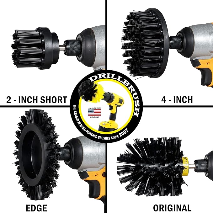 BBQ Grill Brush and Crevice Cleaning Tool for Household Use - Multi-Function Rotating Crevice Cleaning Brush with Ultra Stiff Bristles for Cleaning Gas Grills, Electric Smokers, and Fireplace Grates