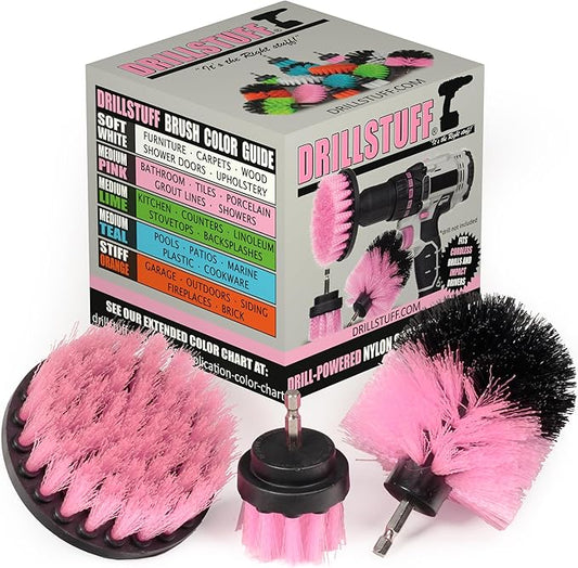 Cleaning Supplies - Bathroom Accessories - Drill Brush - Shower Cleaner - Tile Scrubber - Bathtub Scrub Brush - Bath Mat - Sink - Shower Door - Grout Cleaner Brush - Flooring - Porcelain - Fiberglass