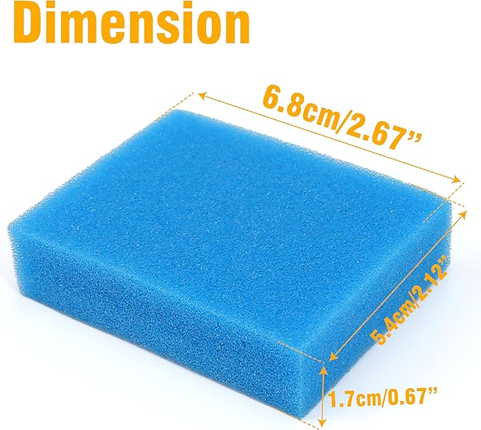 12PCS Filter Sponges Replacement Compatible with Tineco IFloor HF10E-01, Complete Cordless Wet Dry Vacuum Cleaner Spare Parts Accessories (Blue)