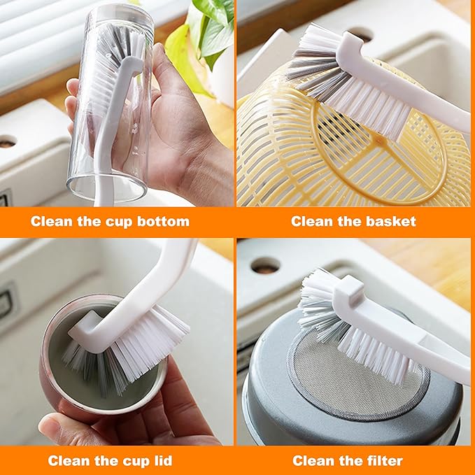 12Pcs Crevice Cleaning Brush Set, Hard Bristle Gap Cleaning Tools, Multifunctional Brushes for Kitchen, Bathroom, Grout, Sink, Bottle, Teapot, Blender, Window & Car (12pcs)