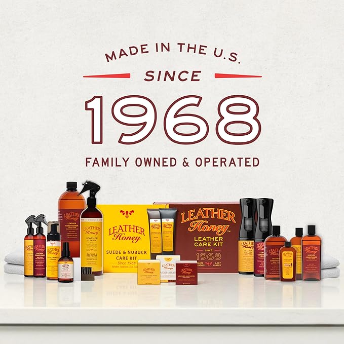Leather Honey Leather Conditioner, Non-Toxic & Made in the USA Since 1968. Protect & Restore Leather Couches & Furniture, Car Interiors, Boots, Jackets, Shoes, Bags & Accessories. Safe for Any Colors