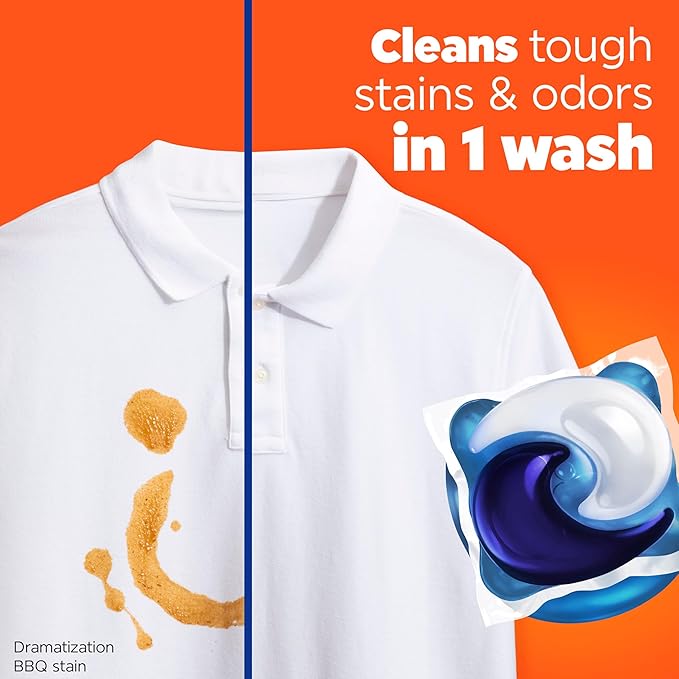 Tide PODS Laundry Detergent soap with a touch of Downy 4-in-1 Detergent, 85 Count, Stain Remover, Freshness, Softness, Fabric Protecter, HE Compaible