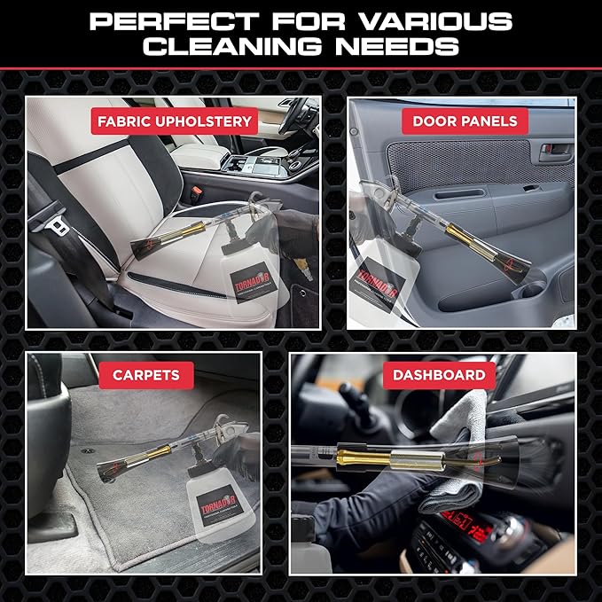 Tornador TB-200RS Rotation Set for Z-020 Black | OEM Weighted Tube with Rotating Rod | Boosts Cleaning Power | Quick Install | Perfect for Car Upholstery, Interiors, Carpets, and Dashboards