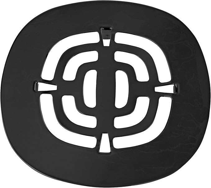 Westbrass A316-62 4-1/2" OD Brass Snap-in Shower Strainer Grid Drain Cover, Matte Black