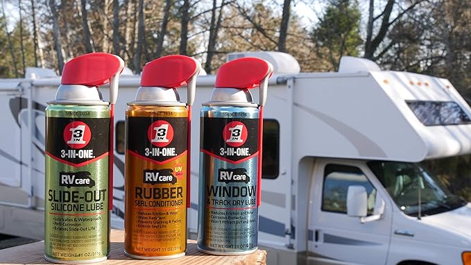 3-IN-ONE RVcare Window & Track Dry Lube with SMART STRAW SPRAYS 2 WAYS, 10 OZ [6-Pack]