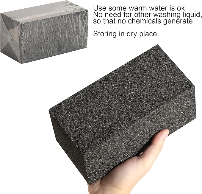 1 Pack Grill Cleaner Brick for Outdoor&Restaurant. Heavy Duty Grill Cleaning Brick. Pumice Stone Cleaner Tool Grill Brick for Cleaning Flat Top Grills Griddles Effectively Without Harsh Chemicals