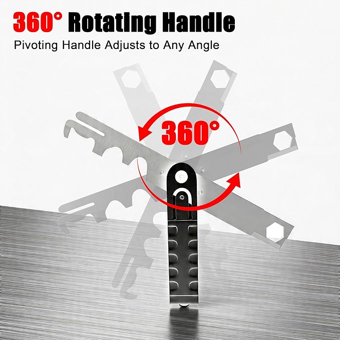 Blibaba Carbon Scraper Tool - Multi-Surface Carbon Removal Tool, Stainless Steel Scraper for Cleaning Hard-to-Reach Areas, Ergonomic Handle for Precision Maintenance