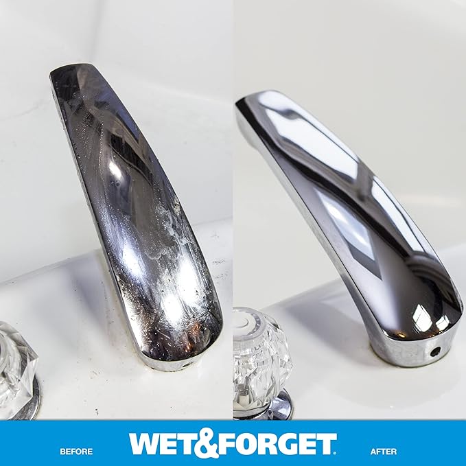 Wet & Forget Shower Cleaner Multi-Surface Weekly No Scrub, Bleach-Free Formula Vanilla Scent, 128.00 Fl Oz (Pack of 1)