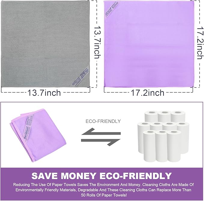 Window Cloth 2 pack, Basic Package Cleaning Cloth, Quality Replacement For Norwex. for Cleaning Home Window, car, Restaurant, Clean and Leave no Traces. Only Water is Needed to Complete The Cleaning
