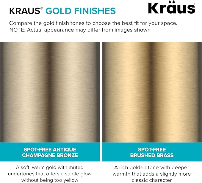 KRAUS Pop-Up Drain in Brushed Gold, PU-10BG