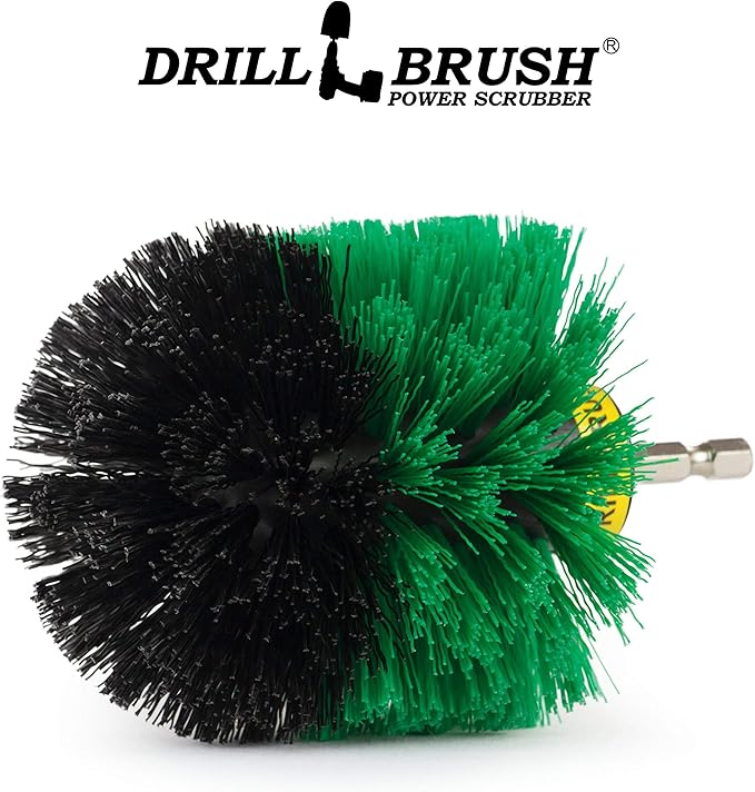 Drillbrush Kitchen Cleaning Supplies - Household Cleaners for Drill - Home Kitchen Scrubbing - Stove Cleaning Tool - Oven Door Cleaner - Pots and Pans Scrubber - Frying Pan Scrubber - Sink Scrub Brush