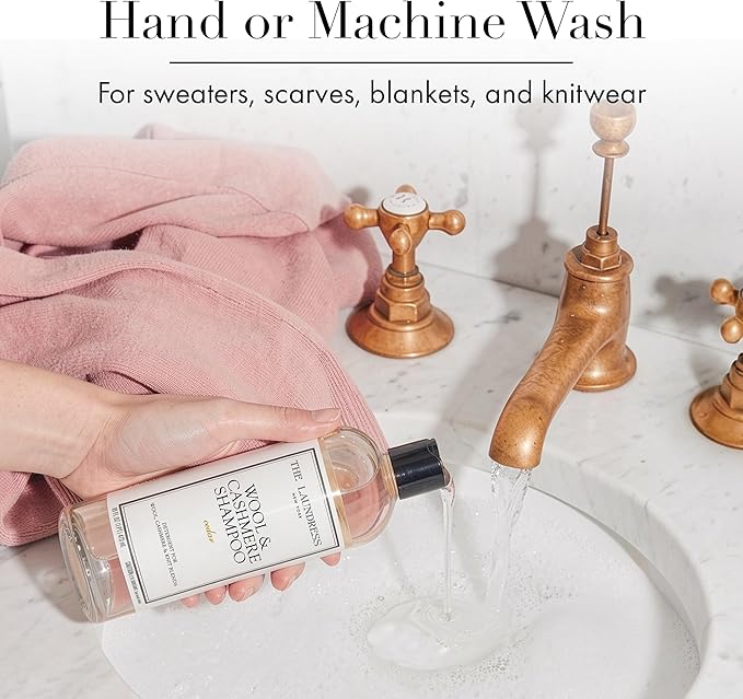 The Laundress Wool & Cashmere Shampoo, Double Concentrated, Cedar Scent, Wool Detergent, Wool wash, Cashmere Shampoo, 16 Fl Oz (Pack of 2)
