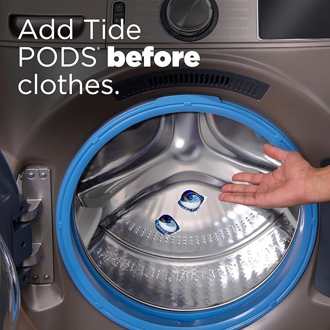 Tide PODS Laundry Detergent soap with a touch of Downy 4-in-1 Detergent, 85 Count, Stain Remover, Freshness, Softness, Fabric Protecter, HE Compaible