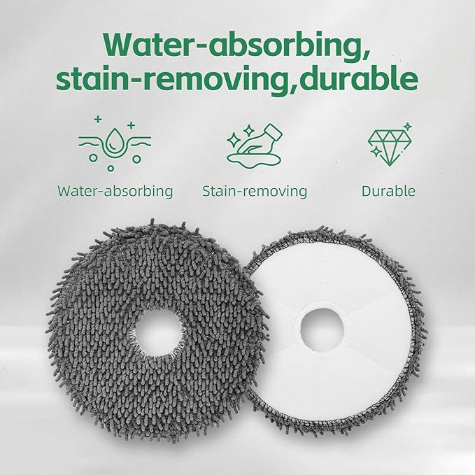 Replacement Parts for iRobot Roomba Plus 405 (G181 & G185) / 505/507 Combo Robot Vacuum, 1 Main Brush, 4 Side Brushes, 2 Hepa Filters, 4 Mop Pads, 2 Dust Bags (14 Pack)