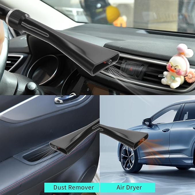 GOCCIDA Tornado Air Cleaning Gun Interior Car Detailing Tools for Car Quickly Blasts Dirt and Dust Works with Air Compressor(Upgraded Design with Focused Nozzle)