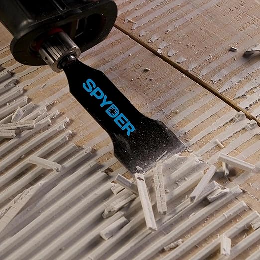 Spyder 4-inch Scraper Blade Attachment for Reciprocating Saws, Removes Tile, Linoleum, Adhesives, and More
