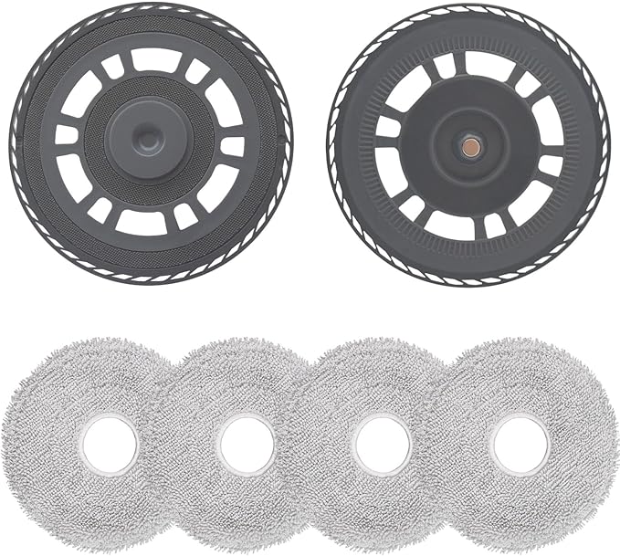 2 Mop pad Holders and 4 mop Pads,Replacement Accessories Compatible with Dreame X30 Ultra,X40 Ultra,X40 Master,L10s Pro Ultra Heat,L20 Ultra,L30 Ultra,L40 Ultra,MOVA P10 Pro Ultra,E30 Ultra