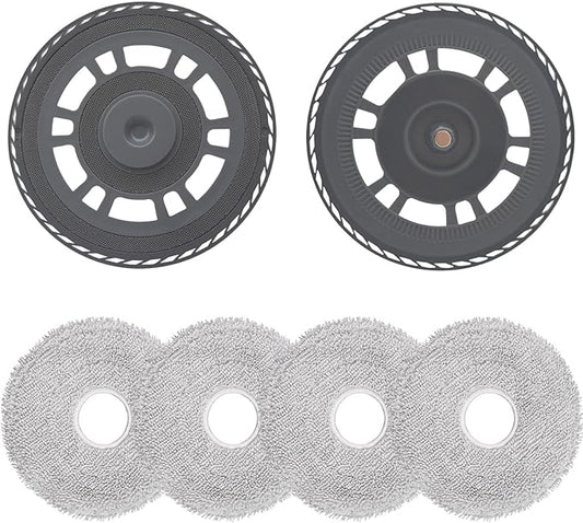 2 Mop pad Holders and 4 mop Pads,Replacement Accessories Compatible with Dreame X30 Ultra,X40 Ultra,X40 Master,L10s Pro Ultra Heat,L20 Ultra,L30 Ultra,L40 Ultra,MOVA P10 Pro Ultra,E30 Ultra