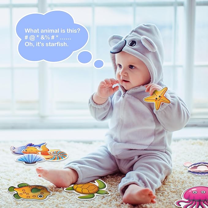 20 PCS Large Bathtub Non Slip Stickers, Cute Sea Creature Anti Slip Shower Stickers, Kids' Gift, Kids' Bathroom Decor for Bathtubs, Showers, and Other Slippery Surfaces (with Scraper)