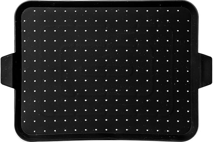 Baking & Splatter Screen for Frying Pan Beckon Ware | USA Brand | 17.5 x 12 Inch, Black, Multi-Use Silicone Baking Rack for Oven, and Stove – Grease Splash Guard, Baking Supplies, Pastry Sheet