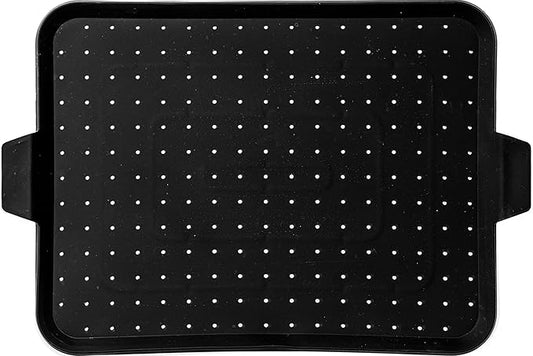 Baking & Splatter Screen for Frying Pan Beckon Ware | USA Brand | 17.5 x 12 Inch, Black, Multi-Use Silicone Baking Rack for Oven, and Stove – Grease Splash Guard, Baking Supplies, Pastry Sheet