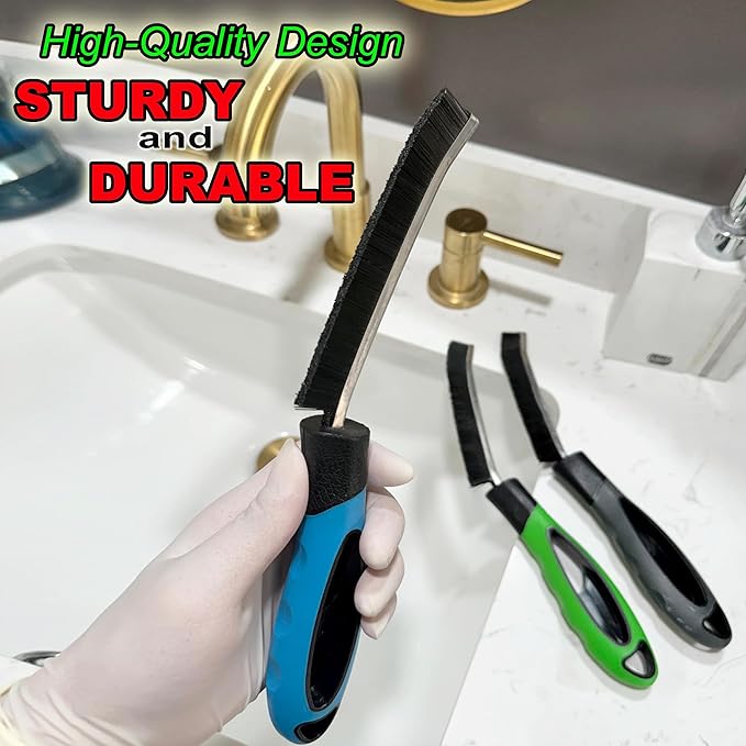 Crevice Cleaning Brush – Perfect for Cleaning Tight, Hard-to-Reach Spaces Like Gaps, Corners, and Edges – Grout Brush, Small Cleaning Brush, Sink Brush, Tile Cleaning Brush, Gap Brush for Cleaning