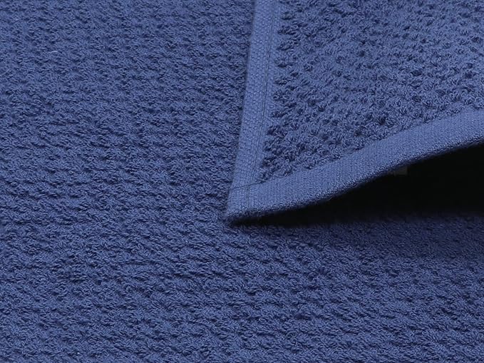 Cotton Cleaning Rags Terry Dish Cloths for Washing Dishes, Set of 8 Dish Rags for Cleaning, Light and Soft Dish Towels for Kitchen Drying Dishes, 12 Inch x 12 Inch (Blue Set)