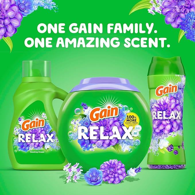 Gain In-Wash Laundry Scent Booster Beads, Relax, 24 oz