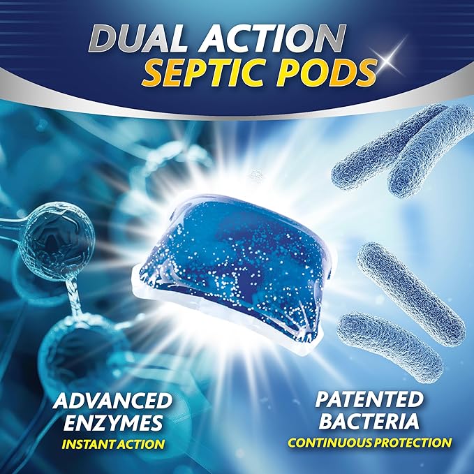 Rid-X Septic Tank Treatment Enzymes,3 Month Supply Septi-Pacs,3.2oz,(Pack of 2)