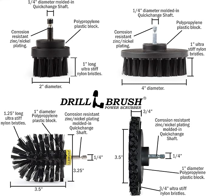 BBQ Grill Brush and Crevice Cleaning Tool for Household Use - Multi-Function Rotating Crevice Cleaning Brush with Ultra Stiff Bristles for Cleaning Gas Grills, Electric Smokers, and Fireplace Grates