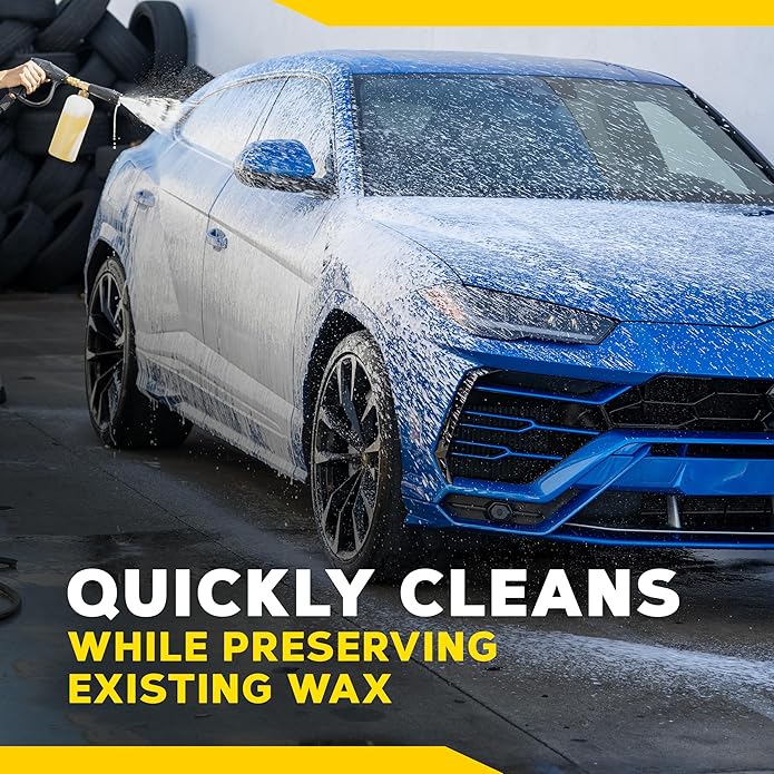Meguiar's Gold Class Car Wash – Premium Foaming Car Wash Soap, High Gloss Finish, Safe for Clear Coats, Deep Cleans without Removing Waxes, Car Detailing Supplies for Cars, Trucks & SUVs – 1 Gal