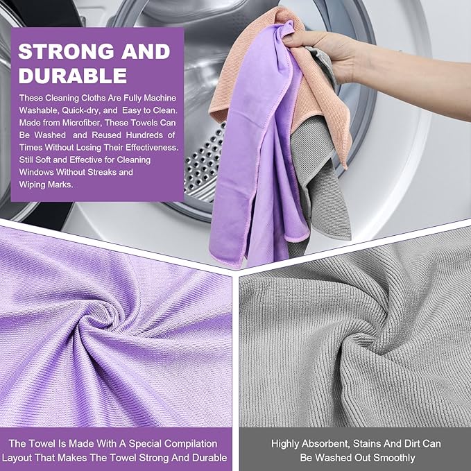 Window Cloth 2 pack, Basic Package Cleaning Cloth, Quality Replacement For Norwex. for Cleaning Home Window, car, Restaurant, Clean and Leave no Traces. Only Water is Needed to Complete The Cleaning