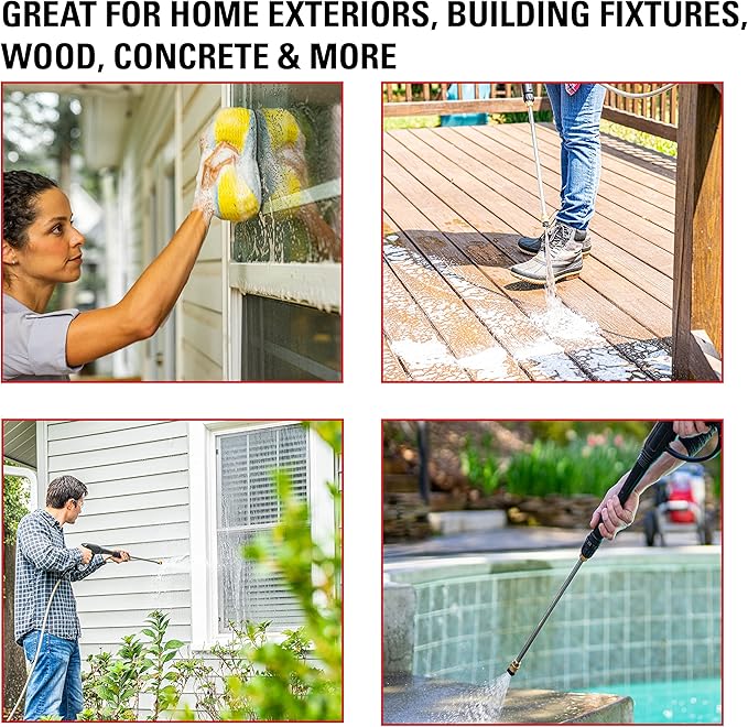 Simpson Cleaning 88283 Cleaner, Concentrated Soap Solution for Pressure Washers and Spray Bottles, Use on Concrete, Vinyl Siding, Appliances, Windows, Cars, Fences, Decks, Green, 1 Gallon