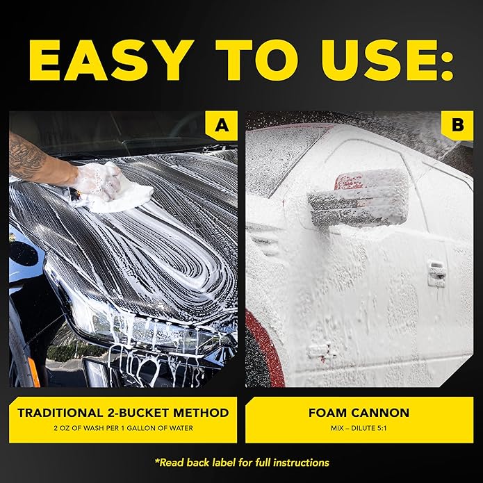 Meguiar's Gold Class Car Wash – Premium Foaming Car Wash Soap, High Gloss Finish, Safe for Clear Coats, Deep Cleans without Removing Waxes, Car Detailing Supplies for Cars, Trucks & SUVs – 1 Gal