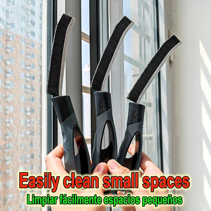 Crevice Cleaning Brush for Deep Cleaning Bathroom Tile, Kitchen Sink and Window Tracks, Multi-Purpose Hard Bristle Cleaning Brush for Household Use, Cleaning Brushes Small Spaces, Gap Cleaning Tool