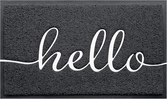 Door Mat (36"x24",Black) Welcome Mat Low Profile Front Doormat Indoor Outdoor Door Non Slip Rugs for Entryway, Patio, High Traffic Areas